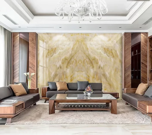 Tranh pvc tráng gương ốp tường vân đá đối xứng TC1060