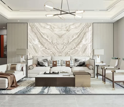 Tranh pvc tráng gương ốp tường vân đá đối xứng TC1063