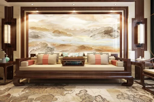 Tranh pvc tráng gương ốp tường vân đá TC1298