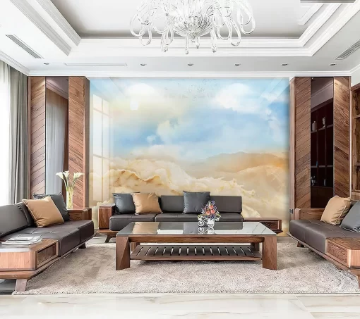 Tranh pvc tráng gương ốp tường vân đá TC1317