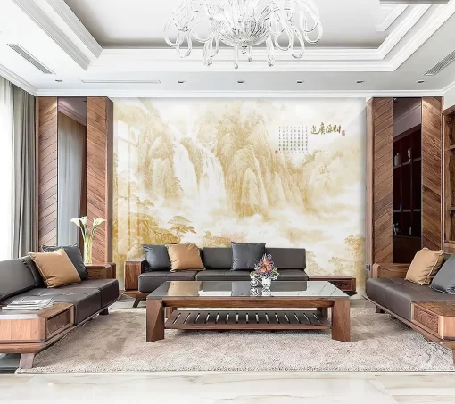 Tranh pvc tráng gương ốp tường vân đá TC1322