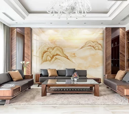 Tranh pvc tráng gương ốp tường vân đá TC1323