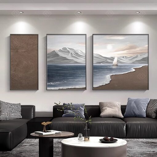 Tranh phong cảnh biển trừu tượng nghệ thuật TG4004