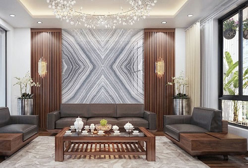 tấm ốp tường vân đá đối xứng