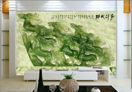 Tranh dán tường khổ lớn mã đáo thành công TDT419