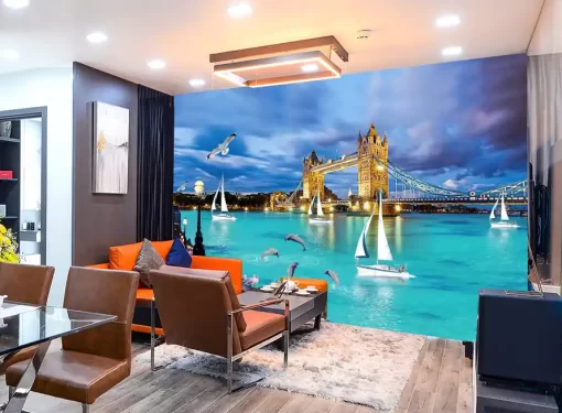 Tranh dán tường khổ lớn phong cảnh bắc âu TDT424