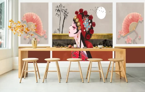 Tranh dán tường khổ lớn cổ trang trung quốc TDT429