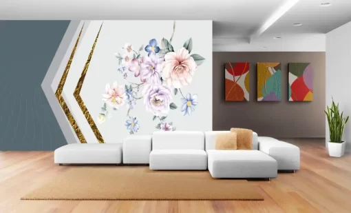 Tranh dán tường khổ lớn hoa nghệ thuật TDT435