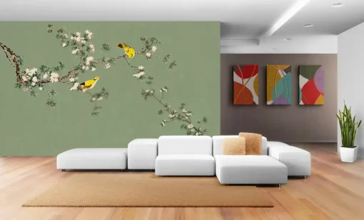 Tranh dán tường khổ lớn phong cách indochine TDT440