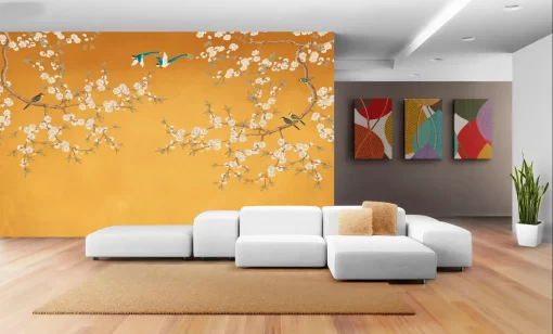 Tranh dán tường khổ lớn phong cách indochine TDT443