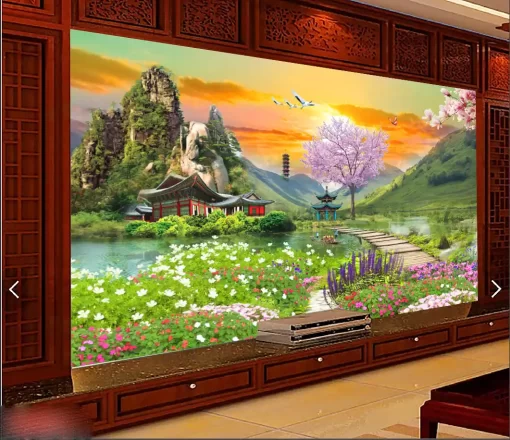 Tranh dán tường khổ lớn phong cảnh 3D TDT449