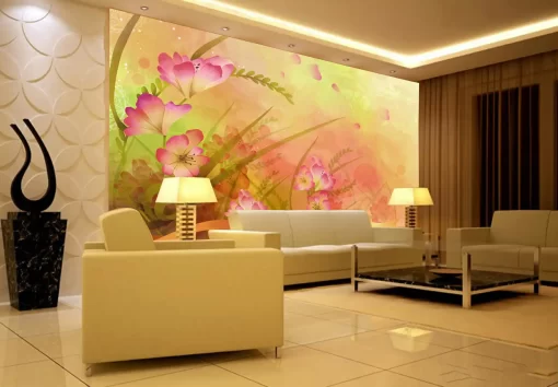 Tranh dán tường khổ lớn hoa nghệ thuật TDT315
