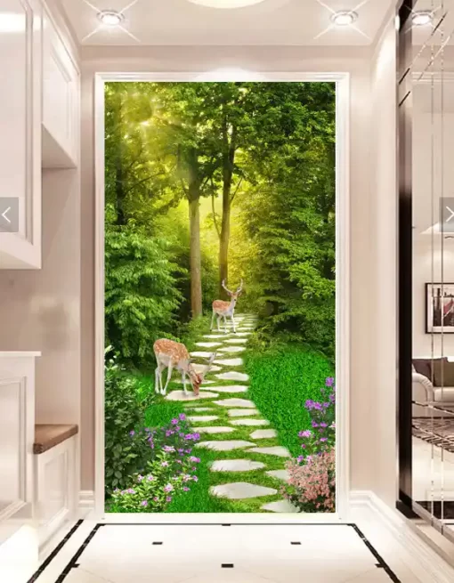 Tranh dán tường 3D khổ lớn phong cảnh thiên nhiên TDT465