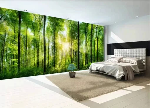 Tranh dán tường 3D khổ lớn phong cảnh thiên nhiên TDT474