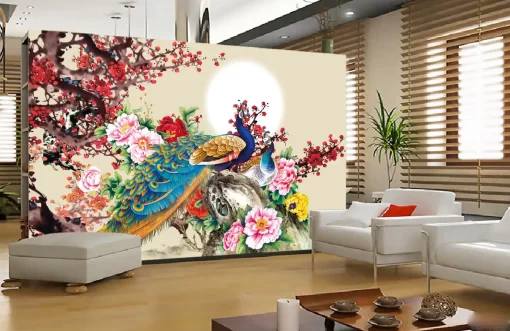 Tranh dán tường 3D khổ lớn công thành danh toại TDT527