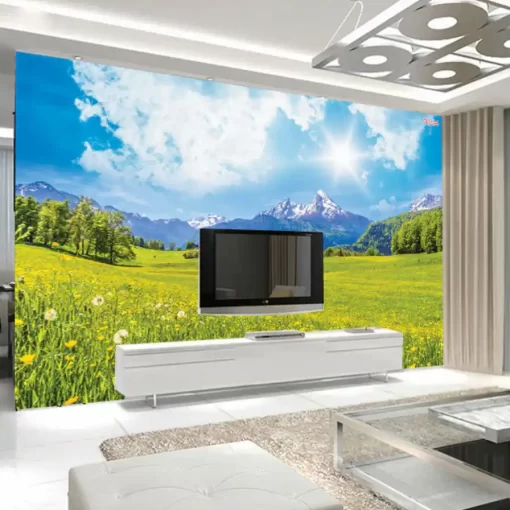 Tranh dán tường 3D khổ lớn phong cảnh thiên nhiên TDT531