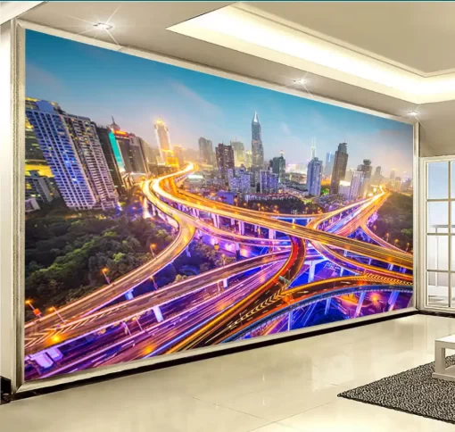 Tranh dán tường khổ lớn phong cảnh thành phố TDT323
