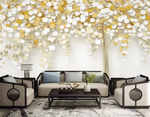 Tranh dán tường 3D khổ lớn cây nghệ thuật TDT538