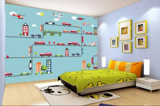 Tranh dán tường 3D khổ lớn trang trí phòng cho bé TDT540