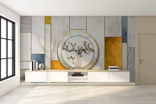 Tranh dán tường khổ trừu tượng 3D TDT556