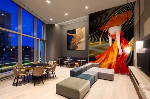 Tranh dán tường 3D khổ lớn cô gái nghệ thuật TDT558