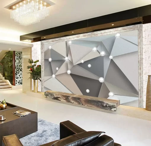 Tranh dán tường khổ lớn trừu tượng 3D TDT569