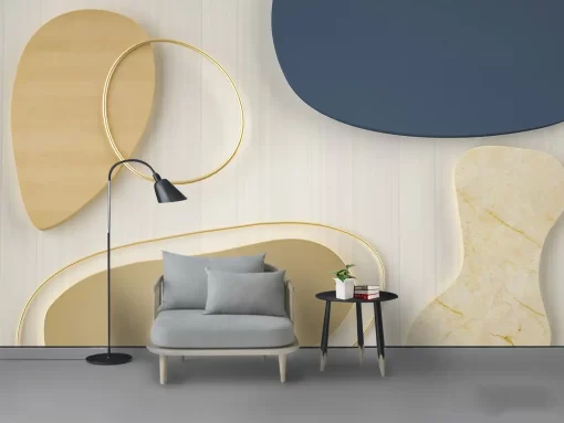 Tranh dán tường khổ lớn trừu tượng 3D nghệ thuật TDT572