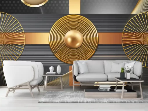 Tranh dán tường khổ lớn trừu tượng 3D nghệ thuật TDT573