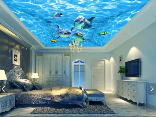 Tranh dán tường 3D trần xuyên sáng TDT328