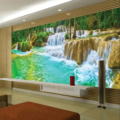 Tranh dán tường khổ lớn phong cảnh thác nước TDT329