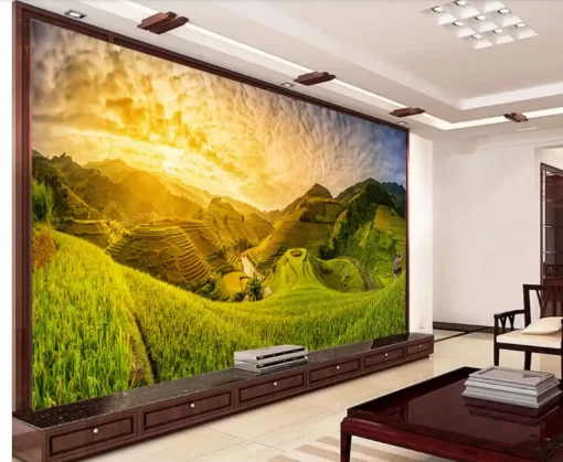 Tranh dán tường khổ phong cảnh mù cang chải TDT340