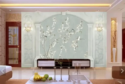 Tranh dán tường 3D phong cách indochine TDT305