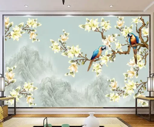 Tranh dán tường khổ lớn phong cách indochine TDT351