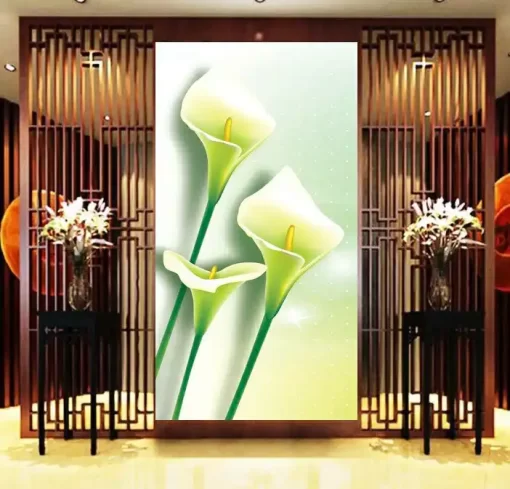 Tranh dán tường phòng khách khổ lớn hoa zum 3D TDT382