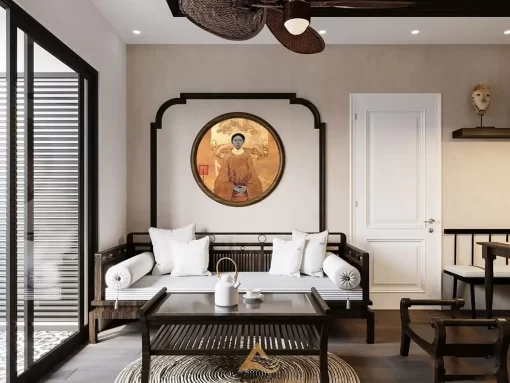 Tranh dán tường phong cách indochine TDT384