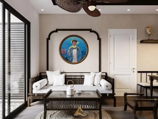 Tranh dán tường phong cách indochine TDT386