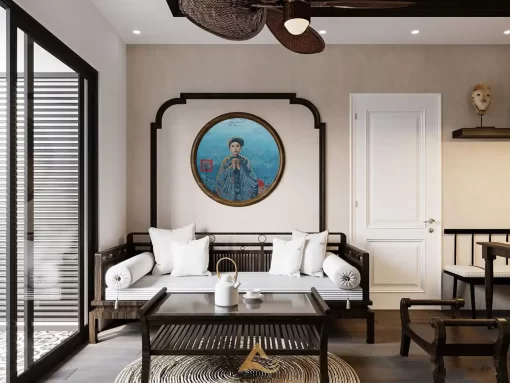 Tranh dán tường phong cách indochine TDT387