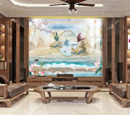 Tranh pvc tráng gương ốp tường TC06