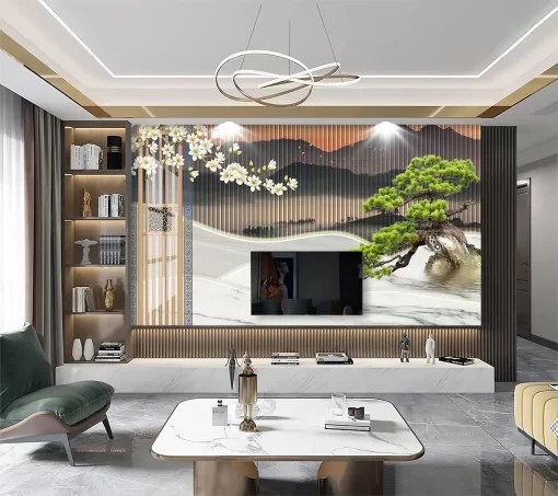 Tranh pvc tráng gương ốp tường TC734