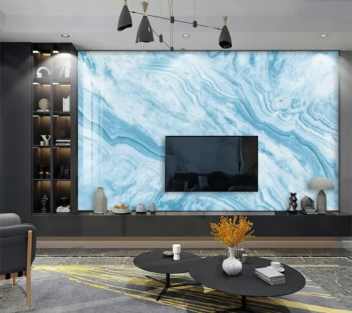 Tranh pvc tráng gương ốp tường vân đá TC839