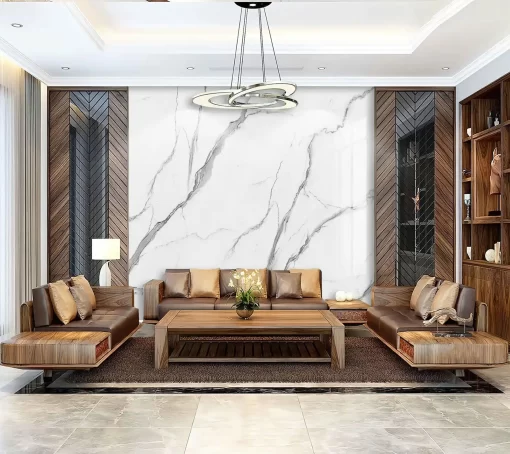 Tranh pvc tráng gương ốp tường vân đá TC924