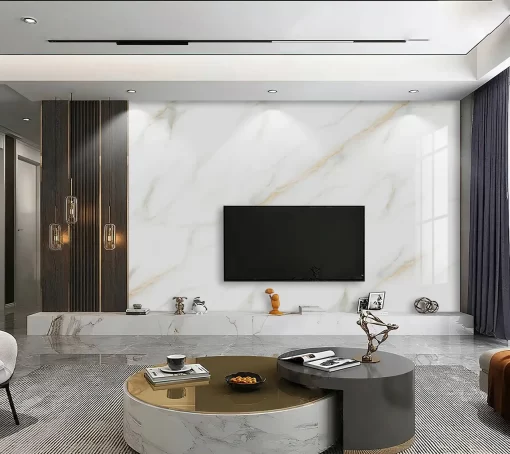 Tranh pvc tráng gương ốp tường vân đá TC932