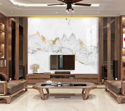 Tranh pvc tráng gương ốp tường vân đá TC773