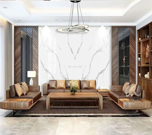 Tranh pvc tráng gương ốp tường vân đá đối xứng TC796