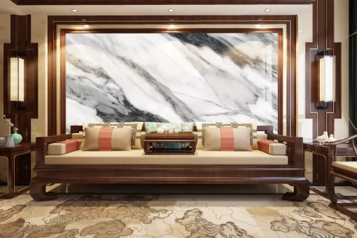 Tranh pvc tráng gương ốp tường vân đá TC822