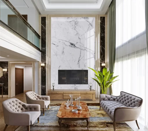 Tranh pvc ốp tường vân đá thông tầng TC409