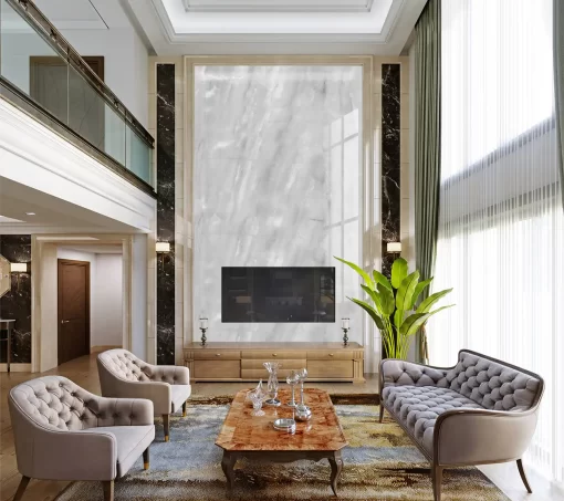 Tranh pvc ốp tường vân đá thông tầng TC411