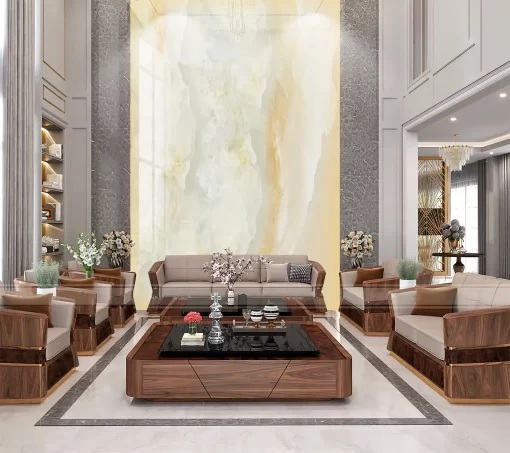 Tranh pvc ốp tường vân đá thông tầng TC413