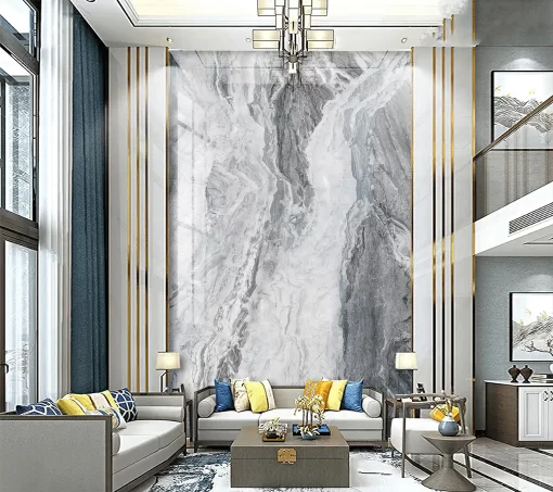 Tranh pvc ốp tường vân đá thông tầng TC423