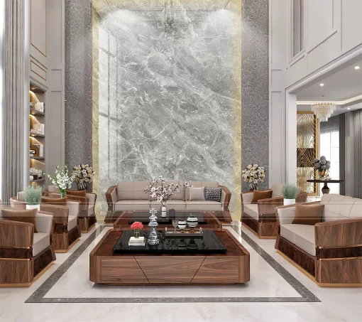 Tranh pvc ốp tường vân đá thông tầng TC497